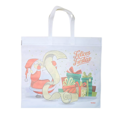 Bolsa Friselina 45x40cm. Felices Fiestas