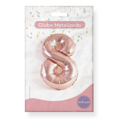 Globos Metalizados Números Rose Gold 32" X U. Helio en internet