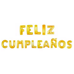 Globos Metalizados Frase Feliz Cumpleaños 15 Letras 16``