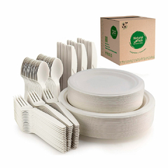 Plato Compostable 15 Cm. Bio Compostable Fecula De Maiz X 50 - comprar online