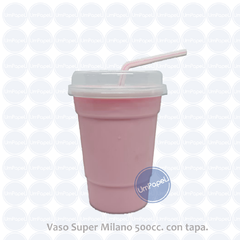 Vaso Super Milano 500cc. con tapa domo. - comprar online