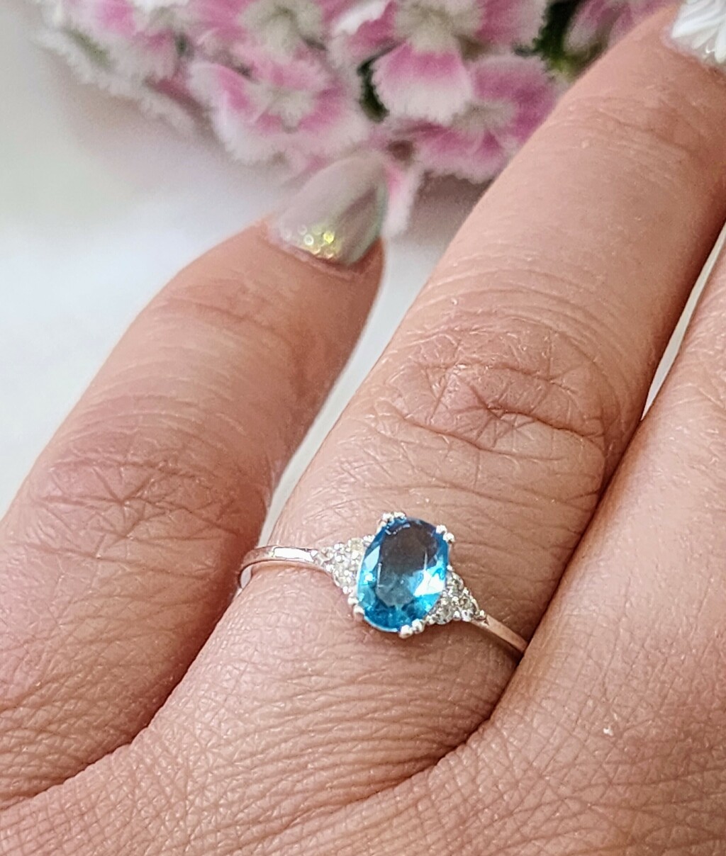 Anillo plata aguamarina hotsell