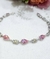 Pulsera plata y oro18kl gotas rosa de francia - comprar online