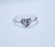 Anillo plata corazon