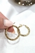 Aros argollas acero dorado - comprar online