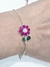 Pulsera plata flor - tienda online