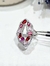 Anillo oval plata calado rubies - Joyas Maia