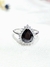 Anillo plata gota onix