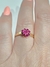 Anillo oro roseta rubies