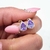 Aros plata gotas lavanda