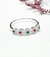 Anillo plata rosetas multicolores