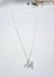 Cadena colgante plata letra M - comprar online