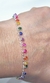 Pulsera plata multicolores