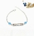 Pulsera plata identidad y ojito - comprar online