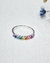 Anillo plata baguettes multicolores - comprar online