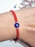 Pulsera macrame rojo ojito - tienda online