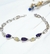 Pulsera plata y oro 18kl gotas amatista - comprar online