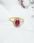 Anillo roseta oro18kl rubi - comprar online