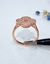 Anillo trebol plata rose - Joyas Maia