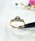 Anillo solitario oro18kl brillante - tienda online