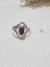 Anillo plata esmalte violeta