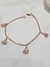 Pulsera plata rosé corzones - comprar online