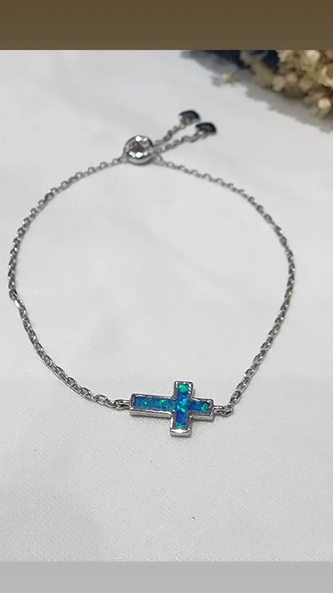 Pulsera plata ópalo