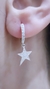 Aros argollas plata estrellas - tienda online