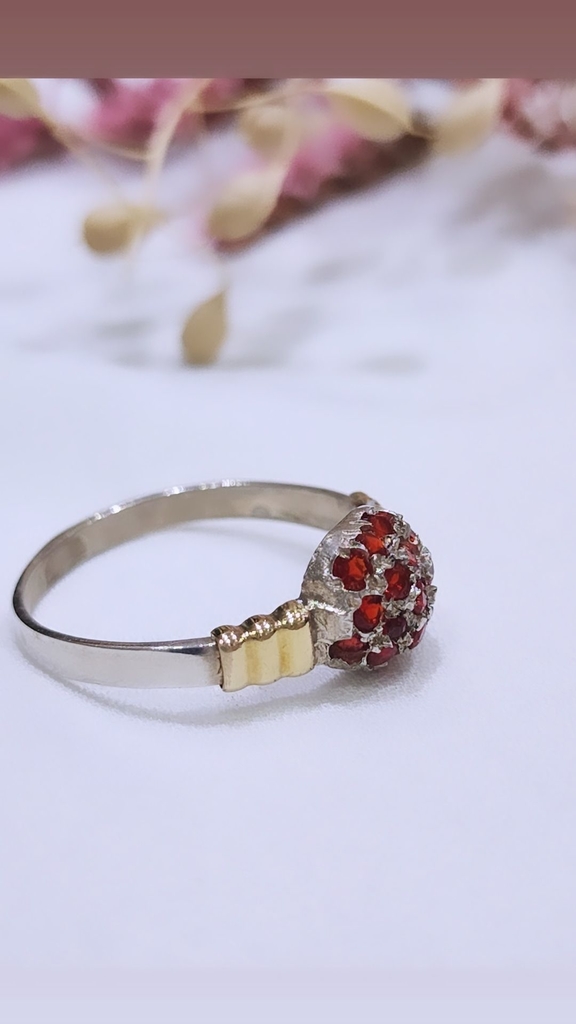 Anillo frutilla plata y oro18kl Comprar en Joyas Maia