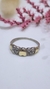 Anillo tres corazones plata y oro - comprar online