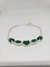 Pulsera Plata Oval Verde