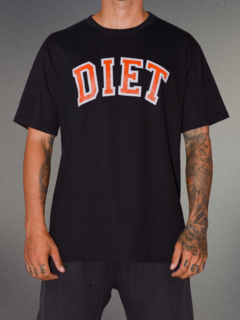 camiseta masculina diet gap preta