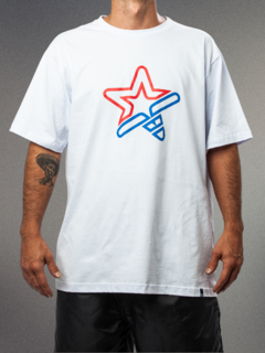 camiseta masculina diet broken star branca