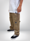 calça kiddo cargo básica cáqui