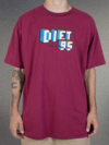 camiseta masculina diet class of 95 vinho