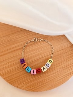 Pulseira Folheada Infantil C96 Prata