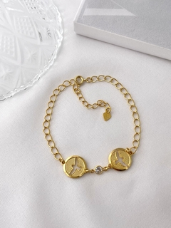 Pulseira X09 Dourada - Banho De Um Milésimo De Ouro 18K