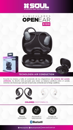 Auriculares Bluetooth Soul TWS Sport C/HOOK S100