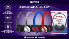 AURICULARES MAXELL LEGACY ULTRA LIGHT CON MIC CONEXION 3,5MM MINIPLUG