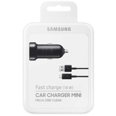 CARGADOR DE AUTO CON CABLE MICRO USB FAST CHARGE 18W SAMSUNG ORIGINAL - comprar online