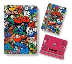 FUNDA TABLET 10" UNIVERSAL SOUL 360 GIRATORIA DISEÑOS - comprar online