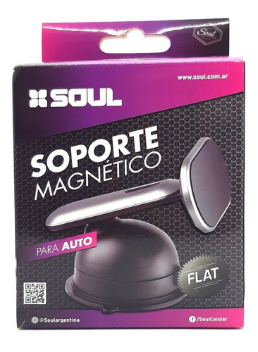 SOPORTE SMARTPHONE PARA AUTO DE SOPAPA Y MAGNETICO SOUL FLAT CJ-93