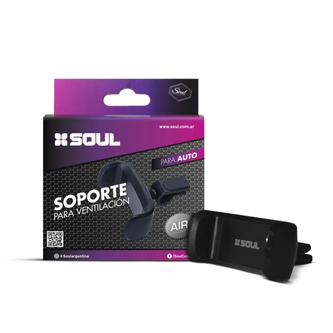 SOPORTE SMARTPHONE PARA AUTO VENTILACION SOUL FLAT CJ-81