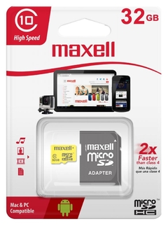 TARJETA DE MEMORIA MICRO SD MAXELL 32GB CLASE 10