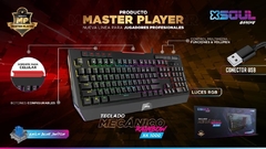 TECLADO GAMER MECANICO RGB SOUL RAINBOW XK1000 LINEA MASTER PLAYER PROFESIONAL