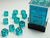 Chessex - Translucent - 12mm d6 - Teal/White (36 Dice)