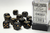 Chessex - Opaque - 16mm d6 - Black/gold (12 Dice)