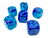 Chessex - Gemini Luminary - 16mm d6 - Blue-Blue/light blue (12 Dice) - comprar online