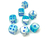 Chessex - Gemini Luminary - 12mm d6 - Pearl Turquoise-White/blue (36 Dice) - comprar online