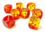 Chessex - Gemini Translucent - 12mm d6 - Red-Yellow/gold (36 Dice) - comprar online
